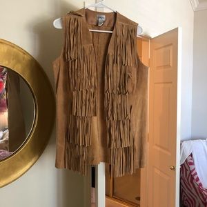 Chico’s size 1 genuine suede vest